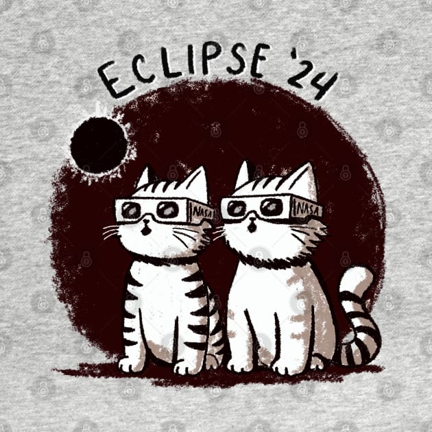 Solar Eclipse Cats by KilkennyCat Art